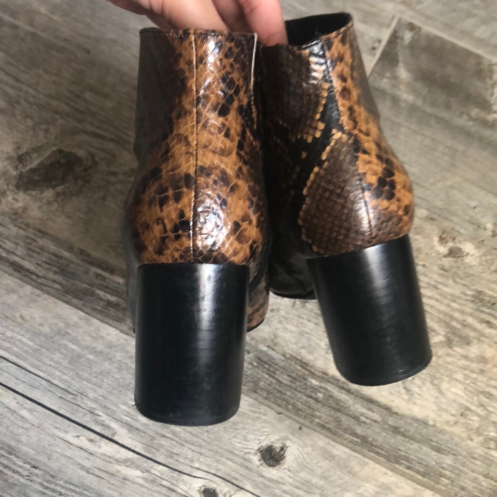 Jeffrey Campbell Final Snake Print Python Boots - image 4